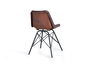GINER Y COLOMER Silla estilo industrial tapizada en piel natural